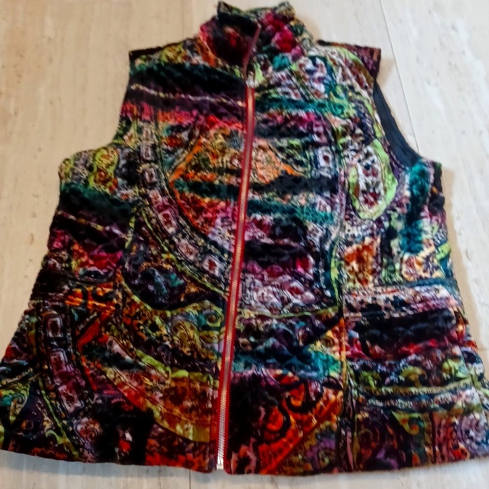 Chico's Multi-Color Quilted Vest